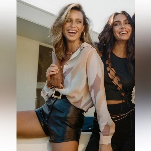 Princess Polly Funky Town Shirt Multi Size 6 - Picture 3 of 12